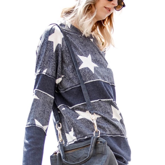 Navy Star Reversed Stitch Tunic - Picture 2 of 8